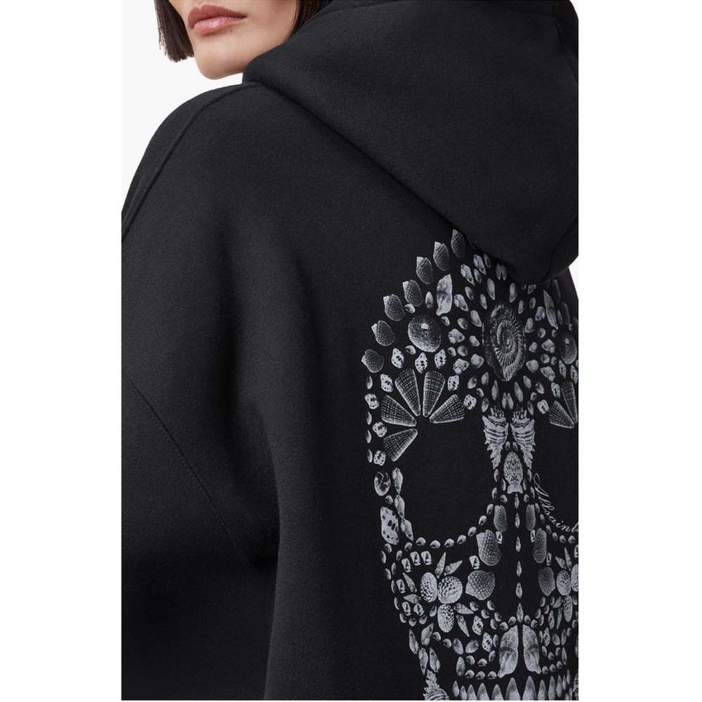 NEW🔥ALLSAINTS Skull Etienne Oversized Cotton Blend Hoodie🔥 - Picture 5 of 16